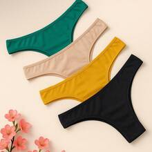Kit Calcinhas Feminina Microfibra Tanga CONFORT REF 040 - Multicolorido - Visão 1