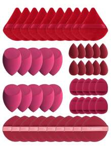 5/10/20/30/40/50/60PCS Makeup Tools Set Including:10PCS Makeup Sponges For Liquid Makeup+10PCS Mini Makeup Sponges For Liquid Makeup+10PCS Triangle Powder Puffs For Loose Powder And Makeup Setting+10PCS Air Cushion Powder Puffs For Facial Makeup+10PCS Mini Air Cushion Powder Puffs For Facial Concealer Makeup