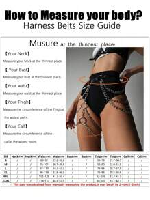 1pc Women's Sexy Dark-Colored Multi-Layer Chain Leg Garter, Asymmetrical Waist Belt, Suitable For Halloween Party Or Daily Outfit Matching