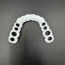 4Pcs Comfort-Flex White Cosmetic Teeth Cover, Perfect Smile Enhancing Veneers Upper & Lower Teeth For Daily Wear