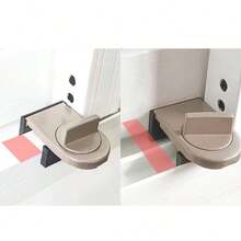 1 防盗锁 可调节推拉窗门防盗锁楔块 可调节推拉窗门防盗锁塞 推拉门固定夹 推拉门锁 防开启玻璃衣柜推拉门 推拉门轨道锁 限位器