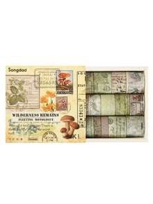 20卷/盒，复古期刊和纸胶带套装，DIY相册，日记装饰贴纸，创意遮蔽胶带，剪贴簿装饰，手工装饰，工艺装饰拼贴条