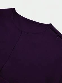 2pcs/Set Men's New Dashiki Short Sleeve Shirt And Drawstring Pants Set, Black, Spring/Summer, African Style Casual Outfit For Street, Party, Wedding, Business, Daily Wear, Cultural Events, Traditional Ceremonies - Purple - View 7