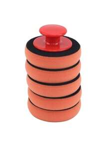 Set d'éponges de cirage et de polissage en polyuréthane multifonctionnel pour voiture, kit d'applicateur de cire de soin automobile manuel avec poignée, fournitures de nettoyage et d'entretien pour le lavage de voiture