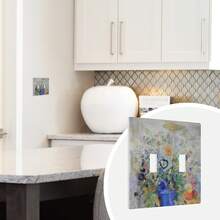 1 Pc Agate Stone Pattern Switch Cover Plate Outlet Covers Wall Plate Light Switch Plate Decorative Switch And Socket Covers For Home Kitchen Decoration - Multicolor - View 5