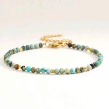 [Luxurious INS Style] Natural Stone Beaded Bracelet For Women, 5A Grade Faceted Multi-Treasure Beads Including Amazonite, Moonstone, Amethyst, Adjustable Slide Clasp, Sophisticated & Niche Stackable Daily Wear, Gift For All Seasons