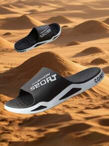 Unisex Comfortable Non-Slip Slippers, Suitable For Indoor Wear, Outdoor Sports, Beach, Bathroom, Home Use. Fashionable Casual EVA Slide Sandals, Ideal For Teens, Summer, Athletic, Vacation, Travel, Graduation Gifts, Birthday Accessories