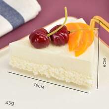 1 pieza de Pastel de fruta triangular realista estilo europeo hecho a mano, artículo decorativo, imán de nevera para decoración de fiestas (No se puede garantizar que sea 100% idéntico) - Multicolor - Ver 8