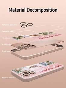 1 pieza Funda personalizable para teléfono, adecuada para 16/15/14 Plus/13 Pro/12 Pro Max/11/7P/7G/XR/6G/6P, se puede personalizar con fotos, imágenes, texto, números, letras personales, material de vidrio templado, antichoque, antirayado, antihuellas dactilares, funda suave de TPU, ideal para regalos individuales, de pareja, familia, amigos, cumpleaños, aniversarios