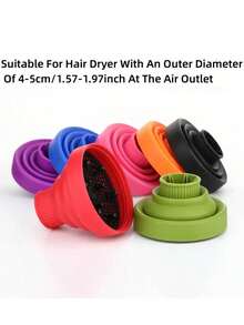 Foldable Hair Dryer Diffuser Attachment, Portable Silicone Diffuser, Suitable For Curly Hair, Ideal For Travel, Salon And Home Use