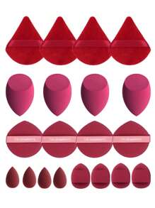 5/10/20/30/40/50/60PCS Makeup Tools Set Including:10PCS Makeup Sponges For Liquid Makeup+10PCS Mini Makeup Sponges For Liquid Makeup+10PCS Triangle Powder Puffs For Loose Powder And Makeup Setting+10PCS Air Cushion Powder Puffs For Facial Makeup+10PCS Mini Air Cushion Powder Puffs For Facial Concealer Makeup