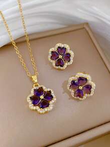 Purple Four-leaf Flower