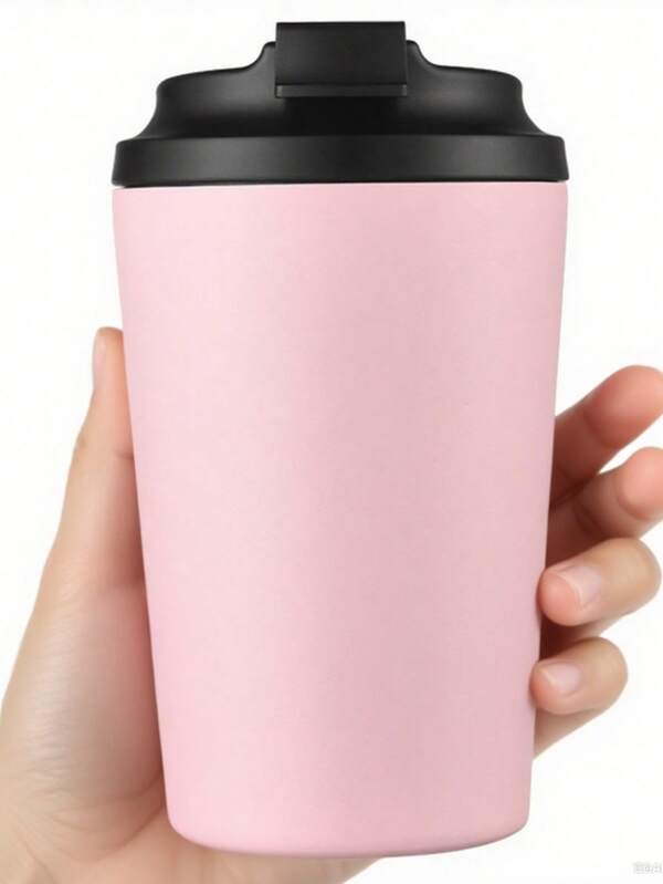 Taza de acero inoxidable de 12 onzas para deportes al aire libre, taza de café de oficina en caliente