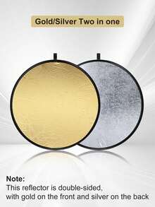 Reflective Board A4 30CM/60CM 2-In-1 3-In-1Gold Silver Mini Portable Photography Reflector, Foldable Outdoor Shooting Light Filling Panel Portrait Shooting, Photography Fill Light Reflector, Portable And Foldable, Selfie Outdoor Shooting Props