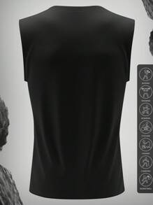 Men's Athletic Wide Shoulder Tank Top, Quick-Dry Breathable Fabric, Suitable For Home Workouts, Camping, Summer Outdoor Activities, Multipurpose Design To Meet Various Training Needs