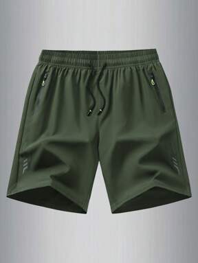 شورتات رياضية صيفية من الحرير الطبيعي للرجال، قصيرة على الركبة، فضفاضة للركض والجري والجيم والتنزه والدراجات