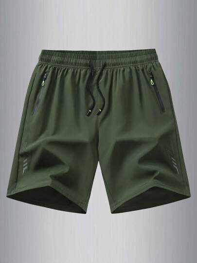 Pantalones cortos deportivos de verano de seda de hielo para hombre, pantalones cortos sueltos hasta la rodilla para correr al aire libre, gimnasio, fitness, senderismo y ciclismo