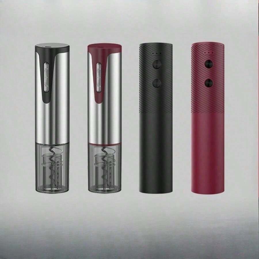 Abridor de Vinho Elétrico, Abridor de Garrafa de Vinho Automático, Saca-rolhas de Vinho Recarregável com Carregamento Tipo-C, Ótimo Presente para Família e Amigos