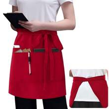 1/2/5 Piezas Delantal de chef unisex con 2 bolsillos grandes y 1 bolsillo pequeño - Delantal de cocina de poliéster para cocinar, restaurante, bar, cafetería - Disponible en varios colores, uniforme de restaurante | Menaje práctico | Delantal con múltiples bolsillos