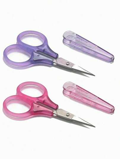 1PC Safety Craft Scissors - With Protective Cover, Handmade Paper Scissors, Ideal For Embroidery And Fine Paper Cutting Work, Suitable For Crafts, Diy And Daily Use - Perfect For School, Office And Travel