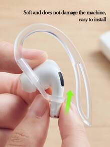 4pcs Transparent Ear Hooks For Bluetooth Headsets, Anti-Lost Ear Hooks, Non-Slip, Silicone Material, Compatible With Apple Pro Bluetooth Headsets