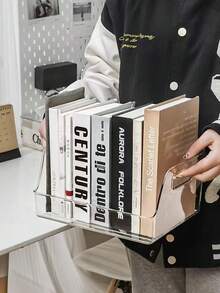 [收纳篮] 三种不同尺寸的收纳篮，透明大容量，适合书籍、文件、收纳，非常适合教室、书桌、厨房等多功能收纳需求，学校用品，返校 - 單件 - 查看 9