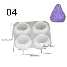 DIY 水晶树脂草莓吊坠硅胶模具，4 件蜡烛草莓石膏模具，适用于蜡烛制作 - 白色 - 查看 12