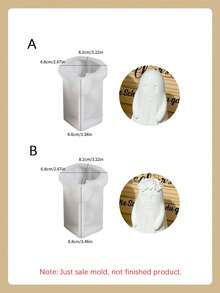 1 PIEZA Molde de silicona de fantasma para niños/niñas, molde creativo de vela de fantasma de Halloween para decoración del hogar, regalo, ornamentos, molde de yeso para manualidades, molde de fundición de resina epoxi - Blanco - Ver 2