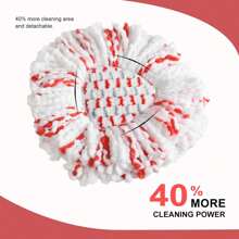 2 Pack Mop Heads Replacements Compatible With O Cedar EasyWring Spin Mop 1-Tank System, Middle Part Add 40% Cleaning Power, Mop Replace Refills Heads Deep Cleaning, Microfiber, Machine Washable,6834552