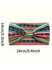 4pcs Bohemian Wide Headbands, Yoga Sweat Absorbing Headbands, Sports Headbands, Stretch Head Wraps For Women Hair Accessories, School Stuff, College