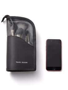 旅行化妆刷包铅笔盒，1个轻便多功能防水化妆品收纳包，可作浴室/淋浴钱包使用，便携式化妆刷收纳包，带拉链，可收纳口红、化妆刷、护肤品、手机等物品。小型化妆包，圣诞礼物，礼品袋/小手提包，化妆品收纳包，迷你收纳包，大容量收纳包，女士圣诞礼物创意。