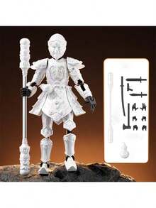 1pc Super Cool Black Monkey King Sun Wukong, Multi-Joint Creative Desktop Figurine, DIY Assembly Model Toy - Multicolor - View 3