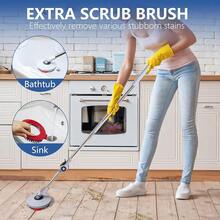 Spin Mop And Bucket With Wringer Set On Wheels, 180° Spinning Mop Bucket System With 6 Washable Microfiber Replacement Mop Pad - 彩色 - 查看 6