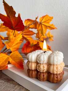 Moldes de 1/3 calabaza y moldes de fantasma, molde de silicona para hacer velas aromáticas de Halloween, molde DIY artesanal de decoración de calabaza y fantasma, molde de yeso - Blanco - Ver 8