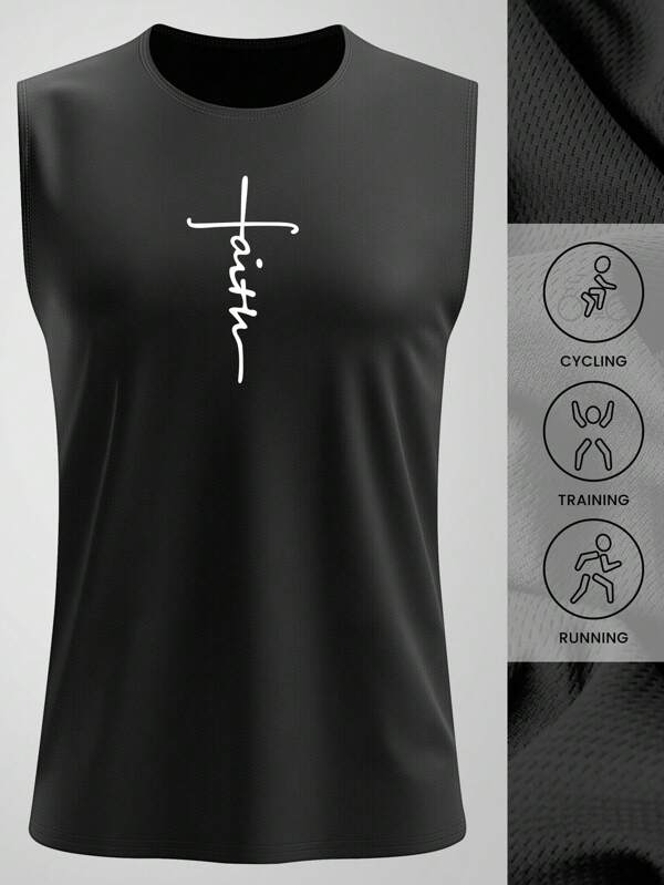 Men's Breathable Quick-Dry Sleeveless Workout Vest - Gym Running Jogging Fitness Athletic Tank Top For Outdoor Sports