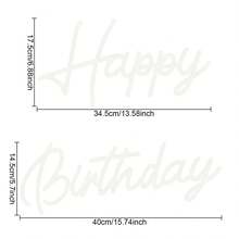 Letrero de "Feliz Cumpleaños" para fondo, letras de fieltro brillante de "Feliz Cumpleaños" para arco de globos, decoraciones de fondo de arco de globos para fiesta de cumpleaños, baby shower