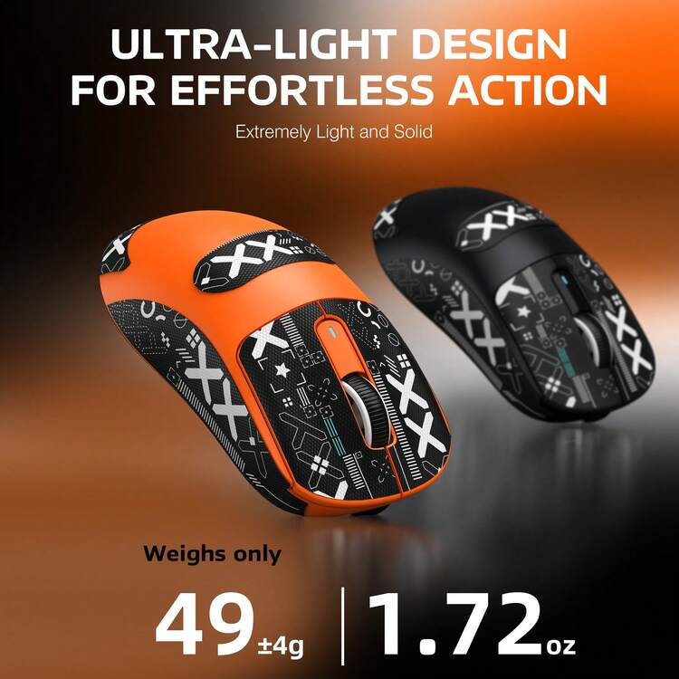ATTACK SHARK X3 Lightweight Wireless Gaming Mouse With 3-In-1 Connection (2.4G/USB-C Wired/Bluetooth), 26,000 DPI, PAW3395 Optical Sensor, GM8.0 Switch, 5 Programmable Buttons, Grip Tape For PC/Windows - Cam + nhãn dán - Xem 2