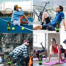 1pc Double Layer Shaker Cup, Plastic Shaker Bottle For Protein Powder Smoothie Shakes, With Mixing Ball, Compartment Design, Suitable For Gym Workout, Running - White - View 10