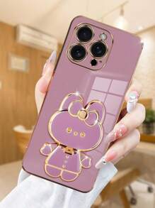 这款奢华电镀手机壳配有创意可爱猫咪支架和内置化妆镜，采用时尚硅胶材质，防震耐用，兼容 16/15/14/13/12/11/X/XS/XR/8/7 Plus/Pro Max、Galaxy S25/S24/S23/S22/S21/Note 20/A55/A54/A53/A52/A35/A34/A23/A16/A15/A14/A13/A12/A05S/FE/Ultra 4G/5G、Redmi Note 13 Pro、Infinix Hot 40i/Smart 8/Spark/GO 2024、OPPO Reno、VIVO、MOTO Honor 等机型。