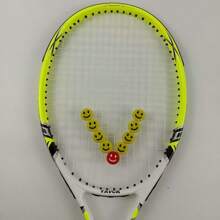 10 件装网球拍减震器硅胶减震块，笑脸设计，适合网球、羽毛球、四季 - 彩色 - 查看 6