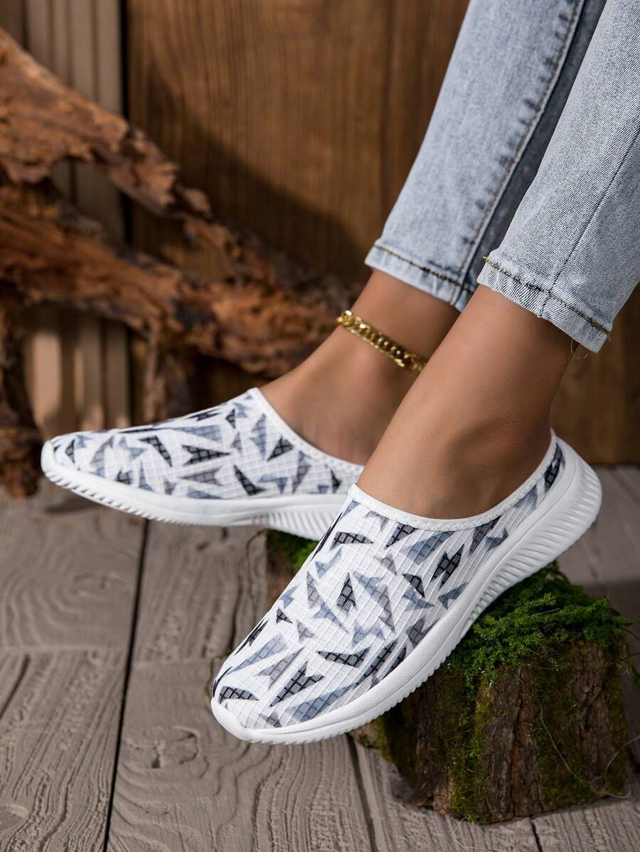Women's Fashionable Casual Sneakers - Comfortable Breathable Slip-On, Suitable For Everyday Casual Wear