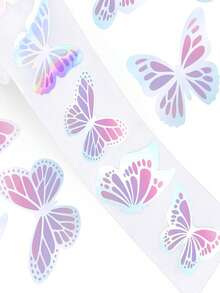 500张/卷全息蝴蝶贴纸、奖励贴纸、文具贴纸、礼品装饰标签、适用于学校用品、返校 - 彩色 - 查看 7