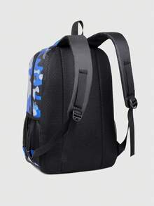 Doodle Camouflage Backpack Large Capacity Multi-Compartment Student Backpack - Lightweight Multi-Season Street Style Student Backpack Travel Backpack Back To School Supplies - Multicolor - View 3