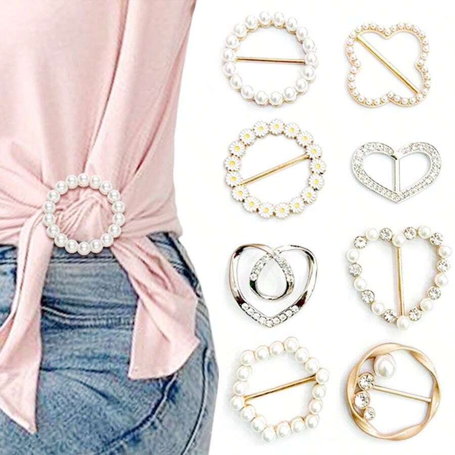 Bộ 3/8 ghim cài áo giả ngọc trai thanh lịch - Thiết kế hình trái tim rỗng - Ghim cài áo len và áo khoác thời trang - Phụ kiện huy hiệu đa năng, phong cách, phù hợp cho cả dịp thường ngày và trang trọng.