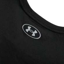 Under Armour 男士 UA 左胸锁扣 T 恤，健身房运动服，户外运动经典宽松短袖训练 T 恤 - 黑色 - 查看 4