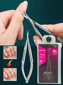 Nożyczki do skórek, wysokiej jakości rosyjskie cążki do skórek z przodu ze stali nierdzewnej, bardzo cienkie, zakrzywione nożyczki do brwi, profesjonalne, ultraostre, precyzyjne, spiczaste nożyczki do przycinania skórek, ergonomiczny kształt antypoślizgowy, ostre, spiczaste, cienkie ostrze do pielęgnacji skórek, do paznokci, rzęs, brwi, suchej skóry - nożyczki do manicure, mikronożyczki, prezenty dla rodziny, przyjaciół, ukochanych, na powrót do szkoły, Halloween, Boże Narodzenie