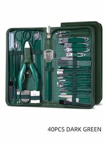 Kit Profissional de Cortadores de Unha, Conjunto de Manicure, Ferramentas de Cuidados com os Pés, Conjunto de Cuidados com as Unhas em Aço Inoxidável para Homens e Mulheres, Presente, Adequado para Ferramentas de Manicure de Viagem