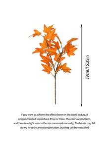 3pcs-Large Artificial Maple Tree Fake Fall Leaves, Plants Autumn Decor Silk Maple Leaves, Faux Tree Branch For Home Thanksgiving Decor Harvest Festival Halloween Party Garden Decor, Suitable For Autumn Decoration, Home Decoration, Party Decoration, Halloween Decoration - Multicolor - View 10