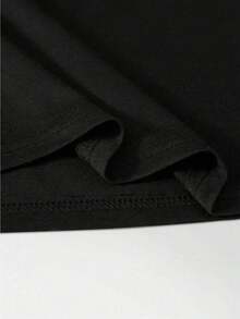 Women's Casual Short Sleeve T-Shirt - Cute Cartoon Characters And Floral Print, Soft Stretch Crew Neck Tee, Machine Washable, Playful Graphics, Premium Casual Wear - 黑色 - 查看 5