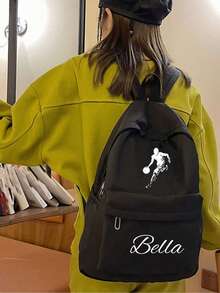 定制背包，印上您的名字或节日祝福语。打造您专属的个性化背包。这款全新返校背包采用尼龙拉链设计，休闲纯色，简约百搭。您可以印上您的名字、首字母、幸运数字等等。 - 人影足球 - 查看 3